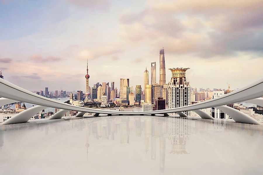 queence Acrylglasbild »Stadt« Elemente der Architektur   Gebäude   Skyline günstig online kaufen