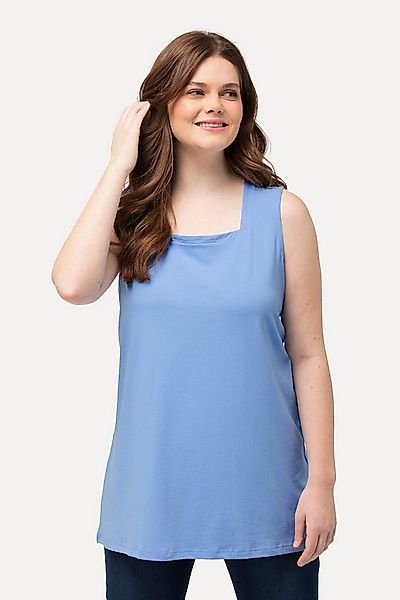 Ulla Popken Longshirt Longtop Classic Fit Carré-Ausschnitt ärmellos günstig online kaufen