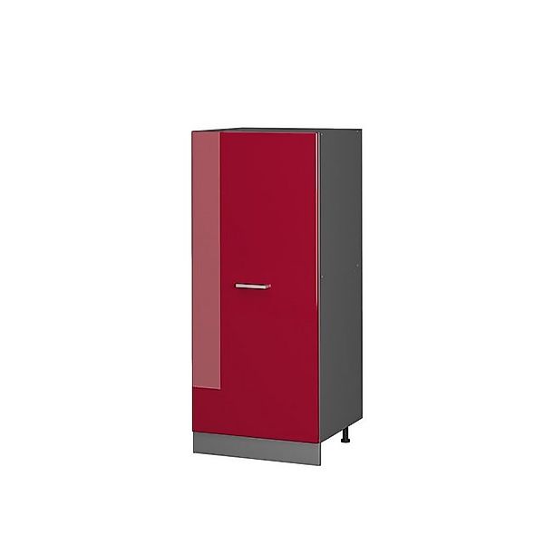 Vicco Hochschrank R-Line Küchenkommode Bordeaux Hochglanz/Anthrazit 60 cm günstig online kaufen