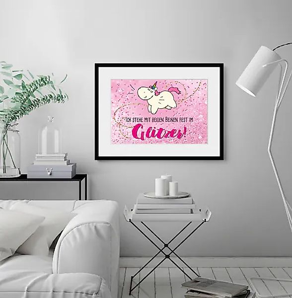 queence Bild »Glitzer«, Einhorn-Sprüche & Texte-Schriftzug, (1 St.), HD Pre günstig online kaufen