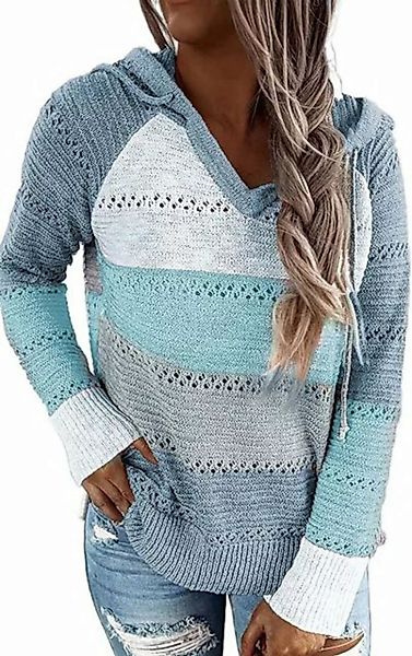 KIKI Kapuzenpullover Farbblock-Hoodie-Sweatshirt für Damen (Größe M) günstig online kaufen