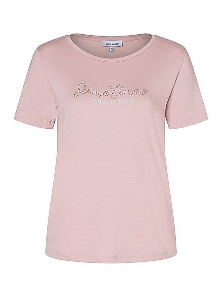 MORE&MORE Kurzarmshirt Wording Shirt mit Strasssteinchen günstig online kaufen