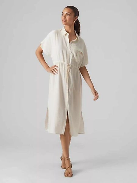 Vero Moda Sommerkleid "VMIRIS S/S SHIRT CALF DRESS WVN NOOS" günstig online kaufen