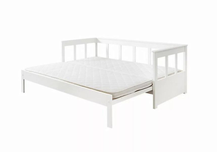 Natur24 Kinderbett Funktionsbett Pino Kiefer Weiß günstig online kaufen