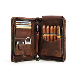YUBRO-STUDIO Tabakbeutel Echtes Leder Zigarrenetui 5 günstig online kaufen
