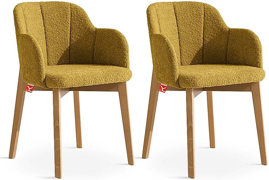 KONSIMO® Polsterstuhl LONIS Esszimmerstühle (2er Set), Loungesessel, herges günstig online kaufen