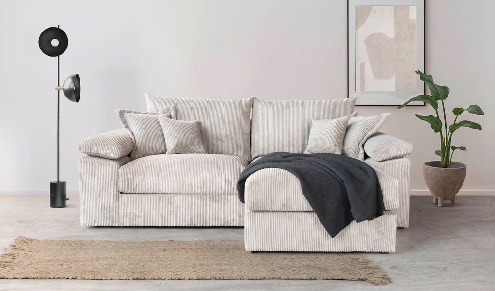 Home affaire Ecksofa "Soft&Cosy XL L-Form, B: 246 cm" Mega-Sofa, Cord oder günstig online kaufen