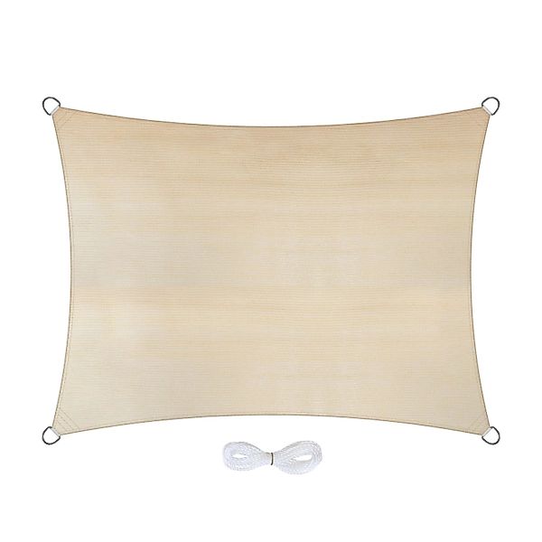 Jardinion Sonnensegel Rechteck 3 x 4m Beige für Garten/Balkon/Terasse günstig online kaufen