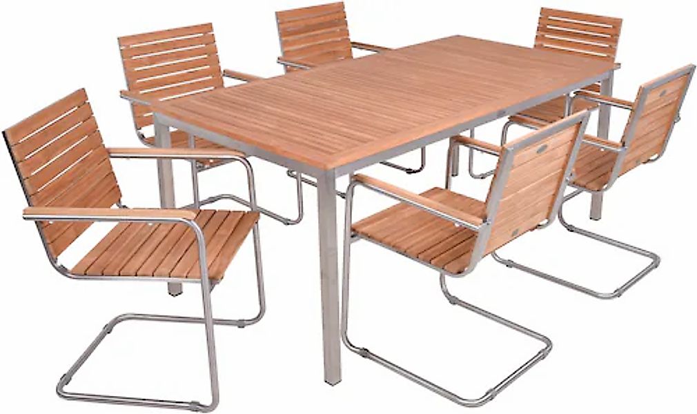 Garden Pleasure Garten-Essgruppe »DENVER Set 07« 7 Stk. tlg. günstig online kaufen