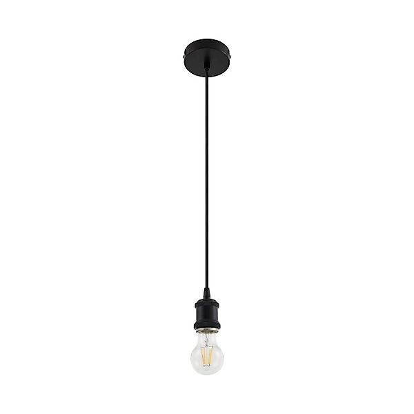 Lindby Pendelleuchte Hattie 10034032 Modern in Schwarz aus Aluminium 1-flam günstig online kaufen