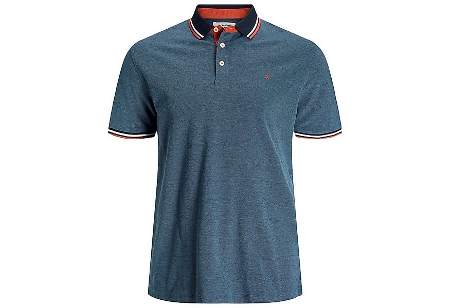 Jack & Jones Poloshirt Jack & Jones Poloshirt Übergröße denimblau melange günstig online kaufen