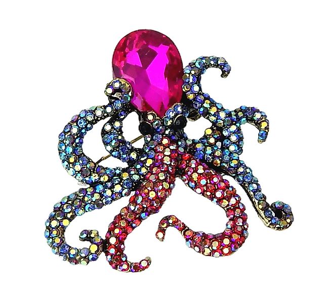 Ella Jonte Brosche, Octopus Tintenfisch gold günstig online kaufen