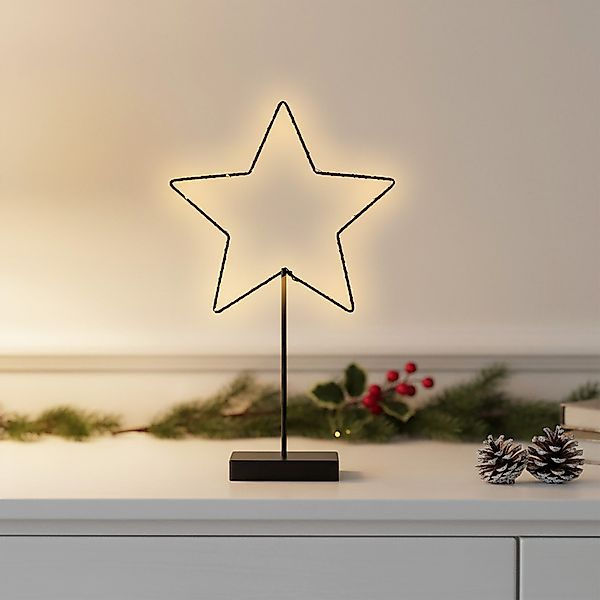 Spetebo LED Stern Dekoleuchte mit Standfuß, günstig online kaufen