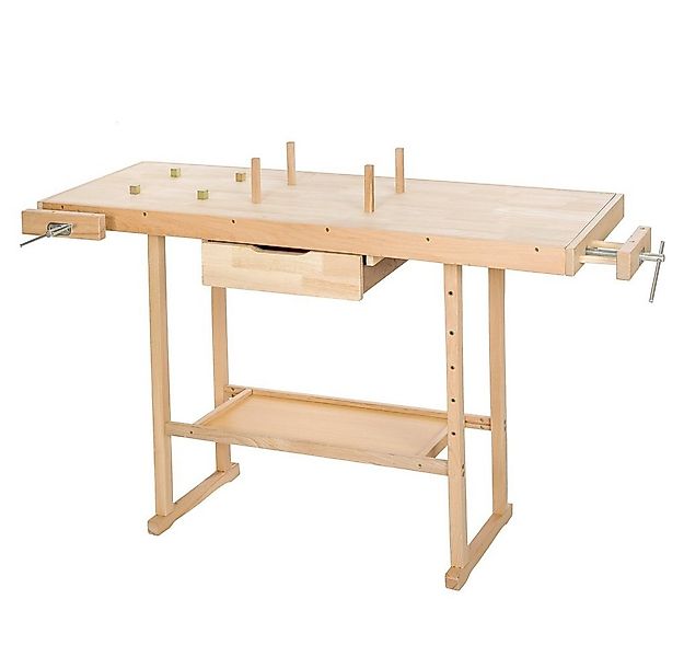 tectake Werkbank Holzwerkbank, mit 2 Schraubstöcken günstig online kaufen