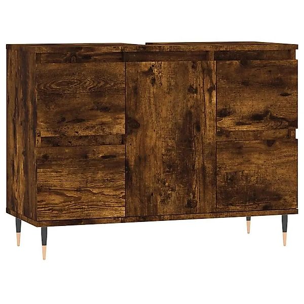vidaXL Badschrank Räuchereiche 80x33x60 cm Holzwerkstoff 831649 günstig online kaufen