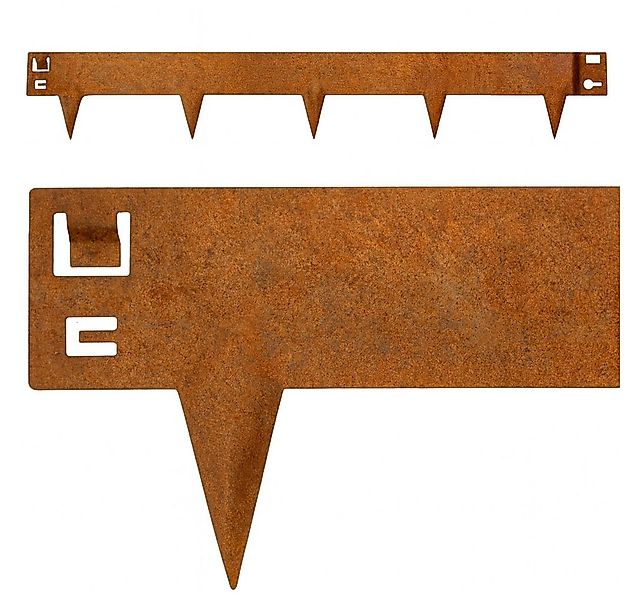 INTERGARDEN Rasenkante Cortenstahl Rasenkante 6m – robuste Edelrost Beetein günstig online kaufen