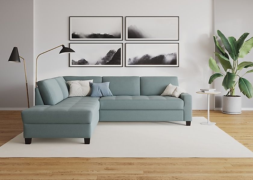 DOMO collection Ecksofa »Florentina zeitlos und elegant, Sitznähte als Desi günstig online kaufen