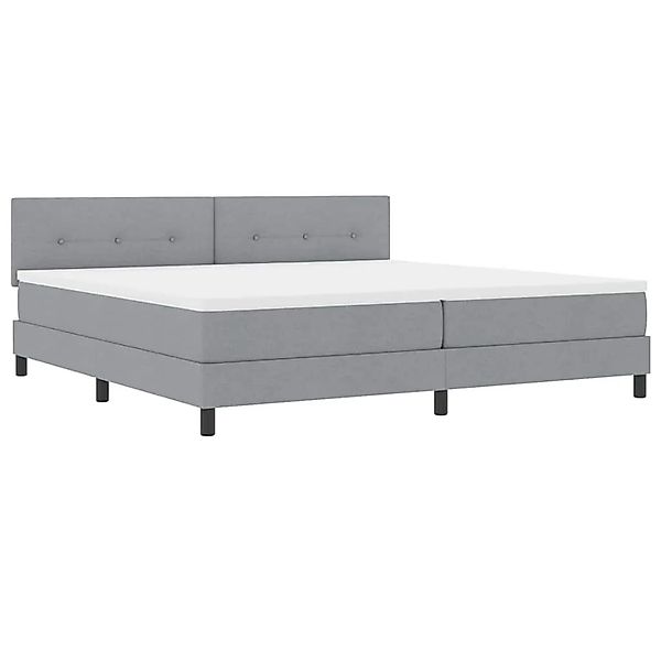 vidaXL Boxspringbett mit Matratze Hellgrau 200 x 200 cm Stoff 3342233 günstig online kaufen
