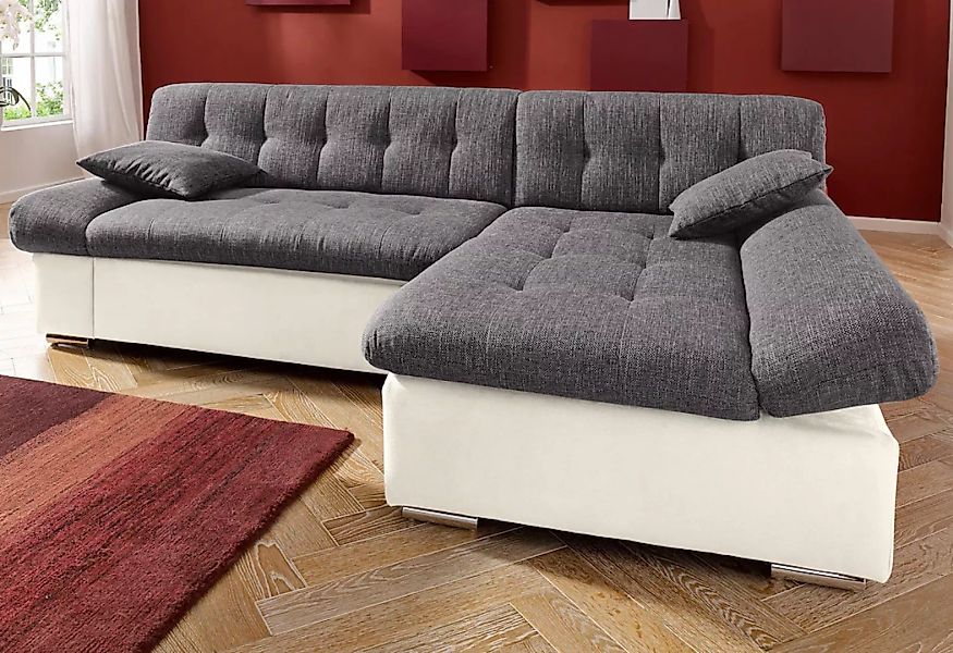 TRENDMANUFAKTUR Ecksofa »Reggae, modern und bequem, aktueller Materialmix, günstig online kaufen