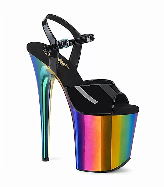 FLAMINGO-809RC High Heels Sandalette - Schwarz/Mehrfarbig| Pleaser  (Schuhg günstig online kaufen