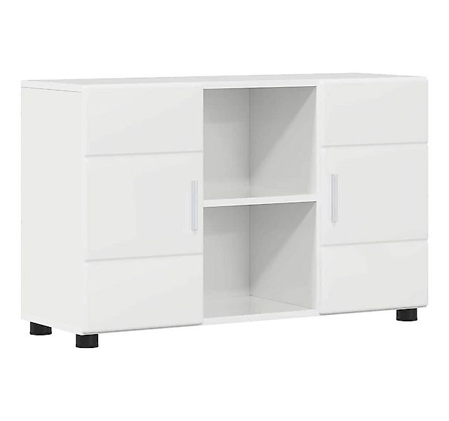 vidaXL Wohnzimmer-Set Sideboard mit Regal FLORIN Hochglanz Weiß 88,5 x 30,5 günstig online kaufen