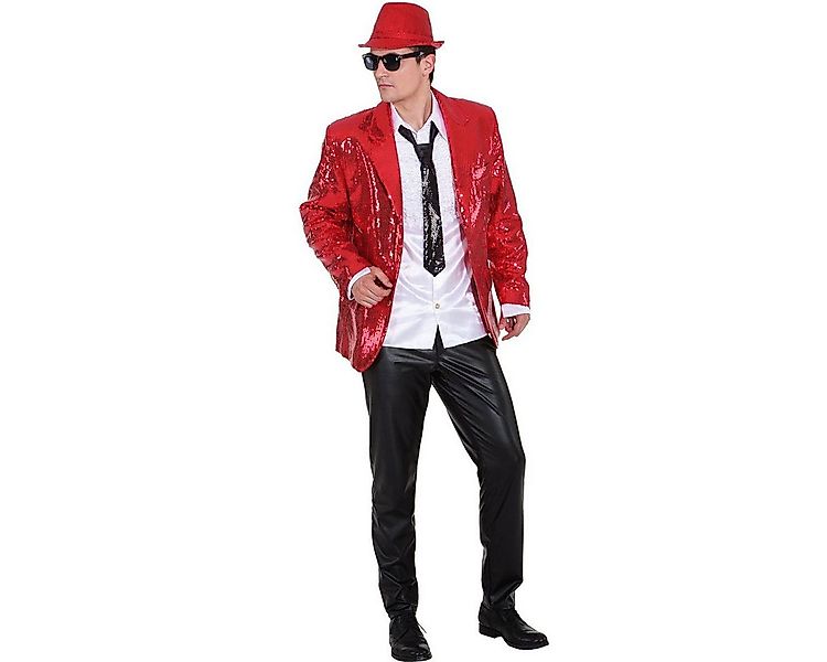 Orlob Kostüm Rotes Show Jacket für Herren - Paillettenjacke günstig online kaufen