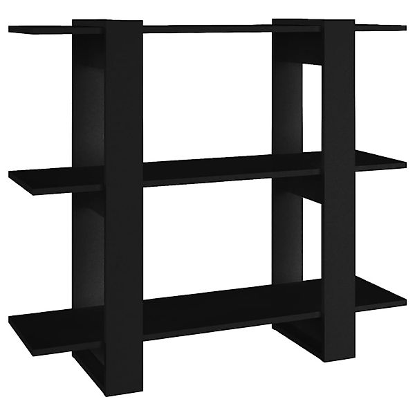vidaXL Bücherregal Bücherregal/Raumteiler Schwarz 100x30x87 cm, günstig online kaufen