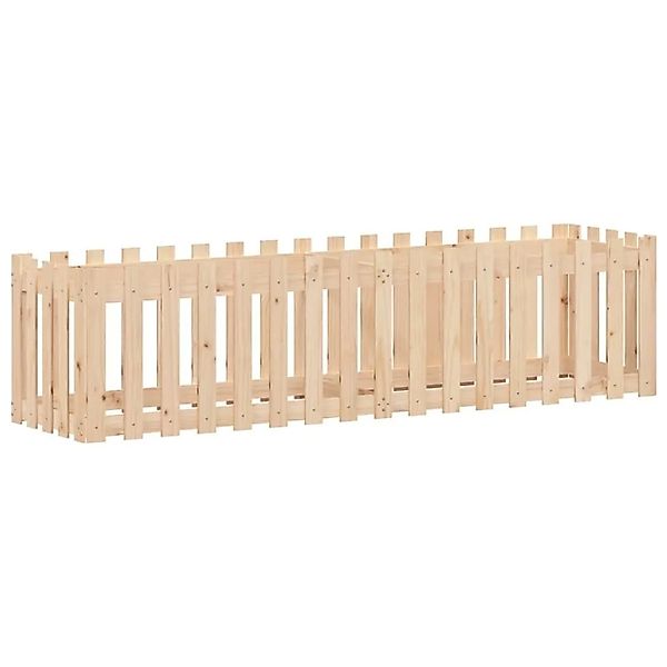 vidaXL Hochbeet Lattenzaun-Design 200x50x50 cm Massivholz Kiefer 832507 günstig online kaufen