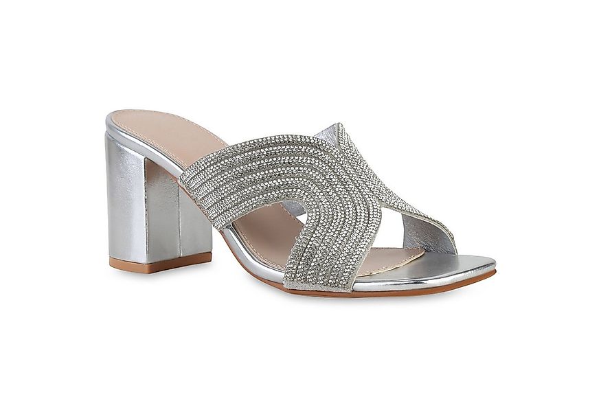 VAN HILL 841386 Sandalette Damen Pantoletten Sandaletten Elegant Strass Par günstig online kaufen