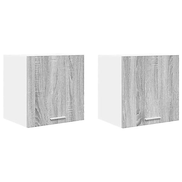 vidaXL Hängeschrank mit Tür 2 Stk Grau Sonoma und Weiß 40 x 31 x 40 cm 8841 günstig online kaufen