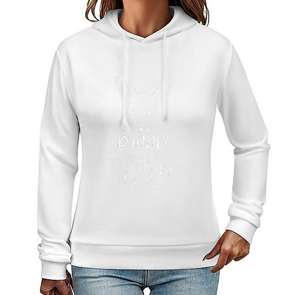 MC Star Hoodie Damen-Kapuzenpullover mit Osterhase gemütliches (grafisches günstig online kaufen