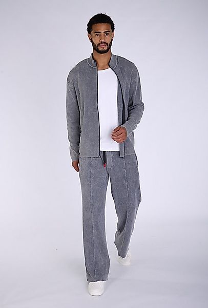 Denim Distriqt Trainingsanzug Herren Trainingsanzug mit Batik-Look Schwarz günstig online kaufen