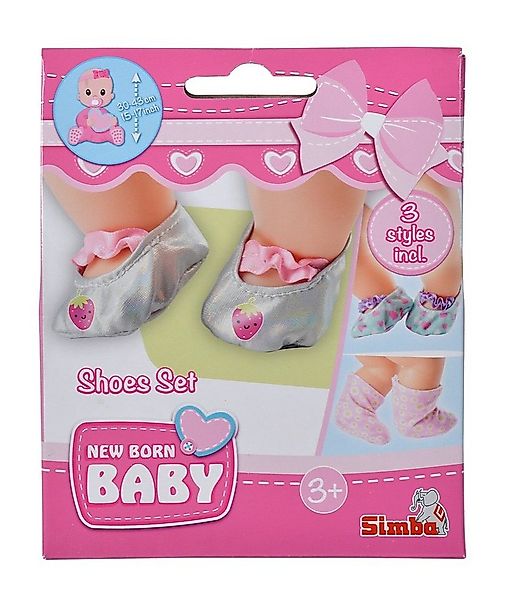 SIMBA Babypuppe New Born Baby Schuhset (3 Paar) für alle Puppen 30 - 43 cm günstig online kaufen