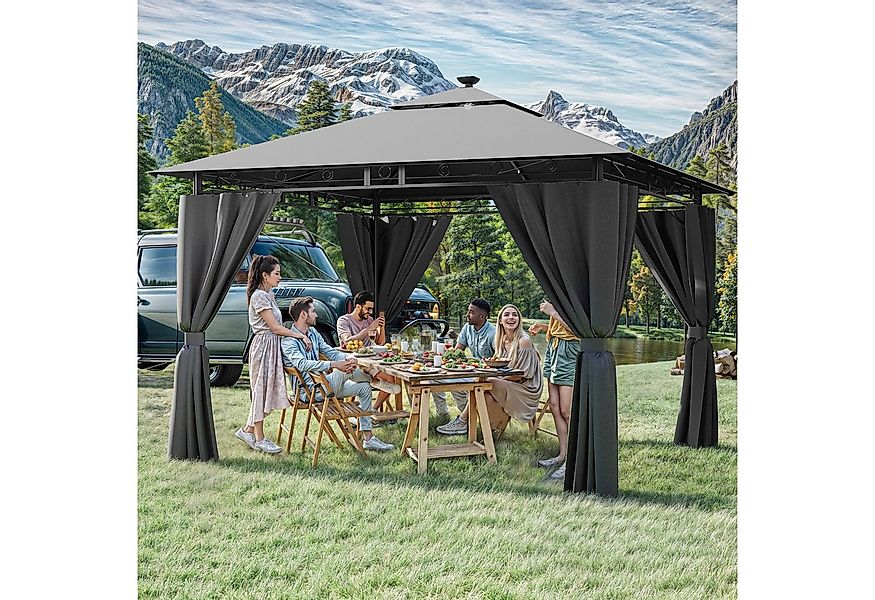 HOMALL Pavillon Winterfest und Wasserdicht, Patio Pavillons für 4-8 Persone günstig online kaufen
