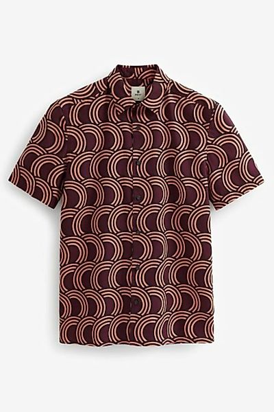 Next Kurzarmhemd Kurzarmhemd mit Print und kubanischem Kragen (1-tlg) günstig online kaufen