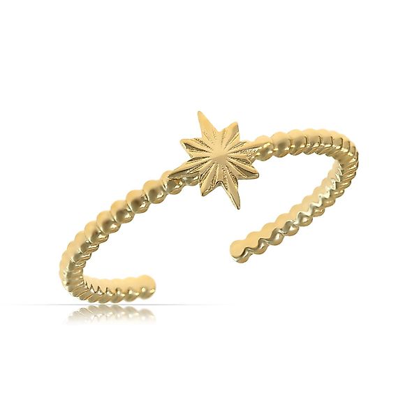 Made by Nami Goldring Damen Ring Gold mit Sternmotiv offen wasserfest hypoa günstig online kaufen