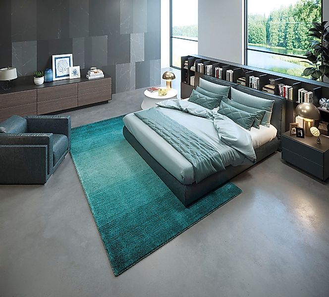 my home Wollteppich »Violetta«, rechteckig, 14 mm Höhe, reine Wolle, handge günstig online kaufen