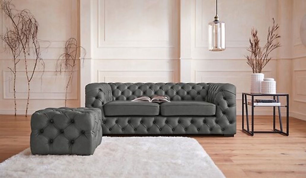 Home affaire Chesterfield-Sofa »Kalina« mit klassischer Chesterfield-Knopfh günstig online kaufen