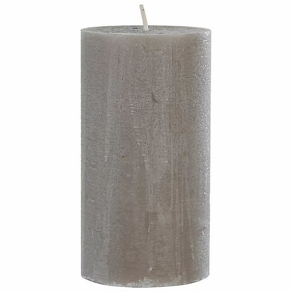 Rustic-Kerze grau B/H/L: ca. 6,8x13x6,8 cm günstig online kaufen