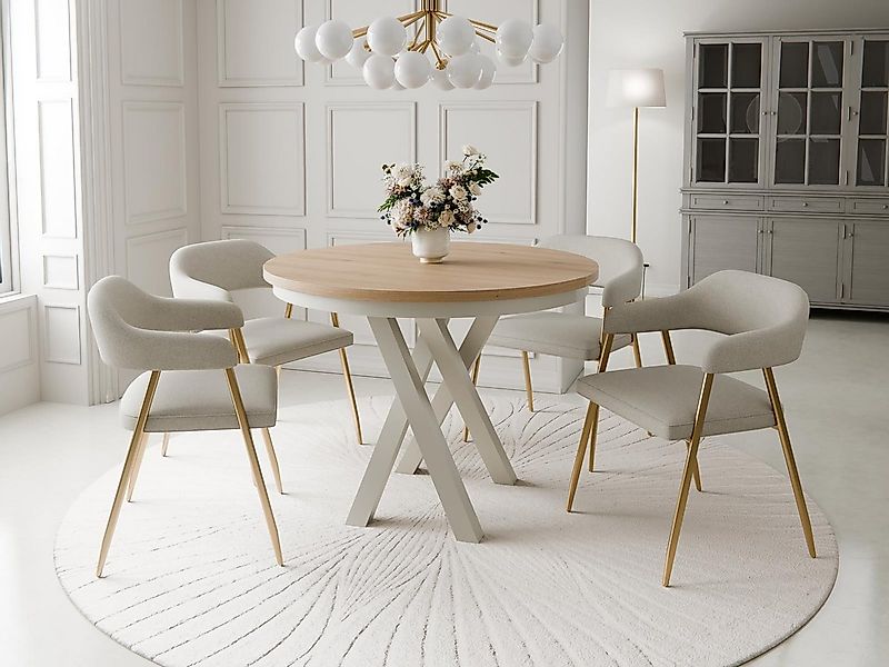 Compleo Esstisch Esszimmer, Modern, Japandi, Industrial - Küchentisch - Run günstig online kaufen