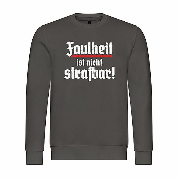 deinshirt Kapuzenpullover Herren Pullover Faulheit ist nicht strafbar Mit P günstig online kaufen