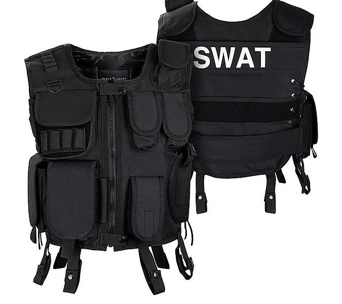 Black Snake Polizei-Kostüm Einsatzweste - Karnavalskostüm - Agentenkostüm, günstig online kaufen