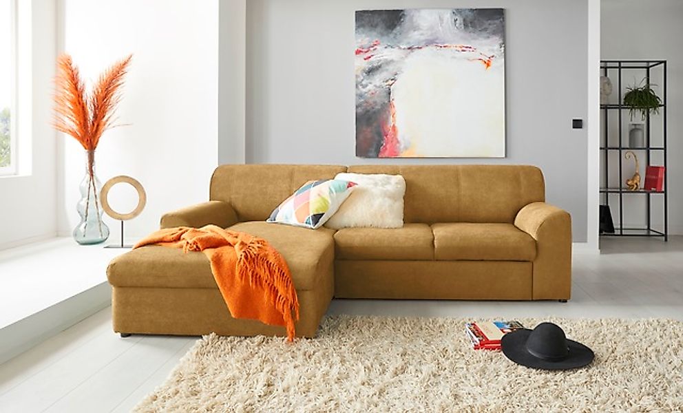DOMO collection Ecksofa »Topper, elegant und zeitlos, kompaktes Stellmaß 24 günstig online kaufen