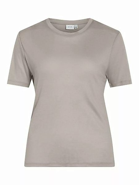 Vila T-Shirt T-Shirt Rundhals Enger Schnitt Kurzarm 7766 in Grau-2 günstig online kaufen