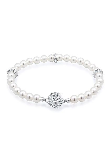 Elli Premium Perlenarmband "Kugel Magnet synthetische Perlene 925 Silber" günstig online kaufen