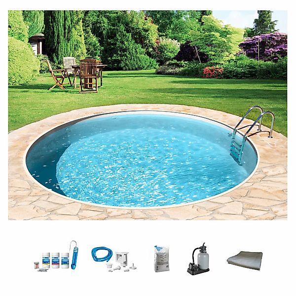 my POOL BWT Rundpool "mit sandfarbener Folie für den Karibik Look", (Komple günstig online kaufen
