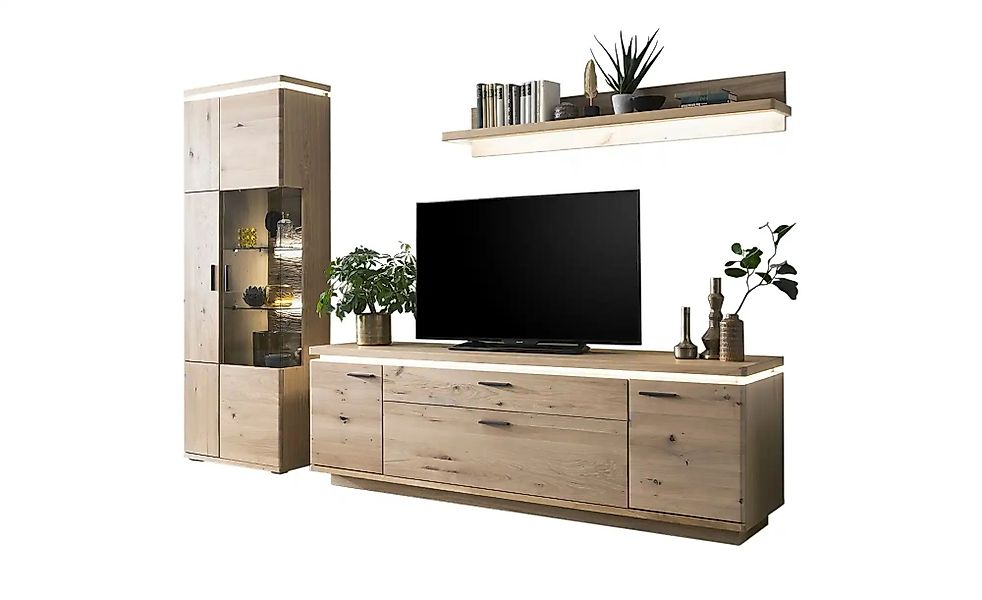 Woodford Wohnwand  Novara ¦ holzfarben ¦ Maße (cm): B: 285 H: 204 T: 50.0 K günstig online kaufen