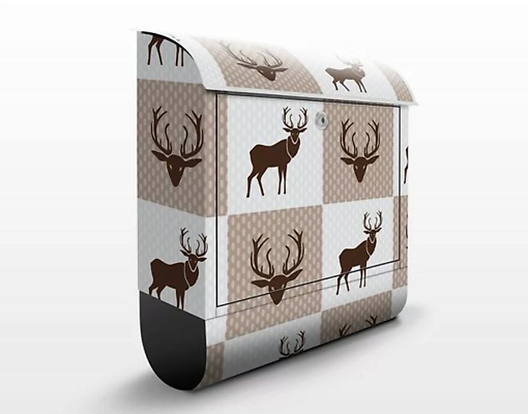 Briefkasten Muster & Textur Hirsch Ornament günstig online kaufen