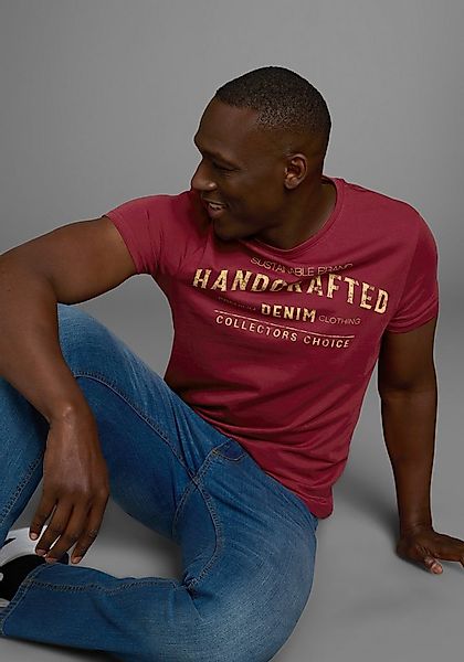 AJC T-Shirt Kurzarm, schmale Passform, im Vintage-Design günstig online kaufen