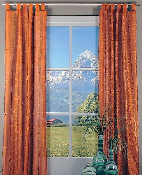 HOSSNER - ART OF HOME DECO Gardine "Zugersee" Schlaufen 1 Stk. tlg. Schlauf günstig online kaufen